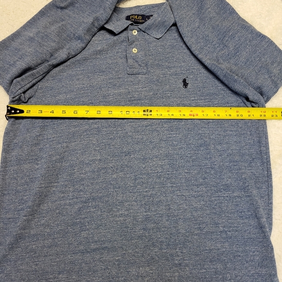 Polo Ralph Lauren Custom Fit Long Sleeve Polo Shirt Men’s L Blue Pony Logo - Picture 5 of 6